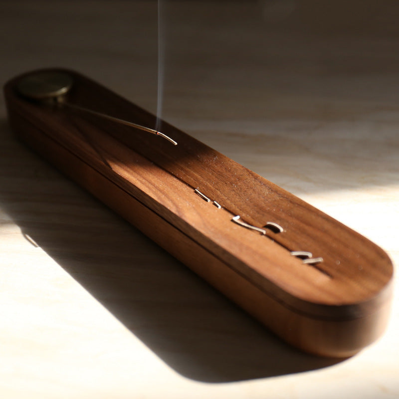Nussbaum Holz Räucherstäbchen Halter